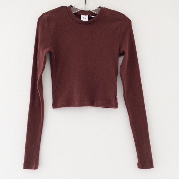 TNA Tops - TNA Aritzia Ribbed Long Sleeve Top